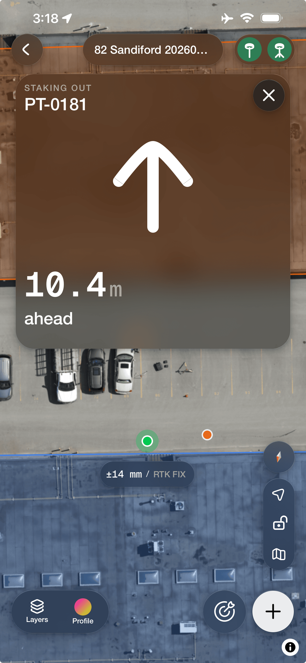 Mapdesk navigating to a point